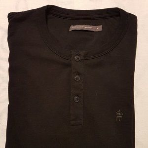 French Connection Long Sleeve Shirt Medium Black